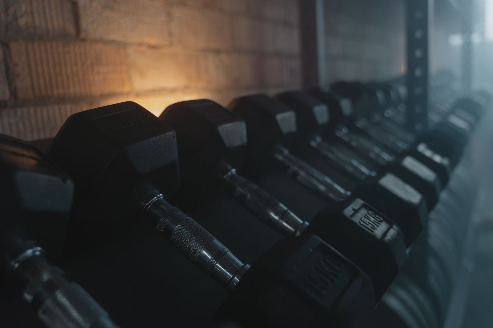 Manubri in una palestra